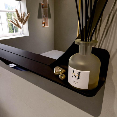 Mondiaz SPOT Badkamerspiegel - rond 120cm - spiegelplanchet - kleur Urban