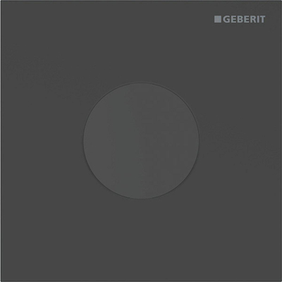 Geberit type 40 urinioir bedieningsplaat - batterij - rond - matzwart/easy-to-clean