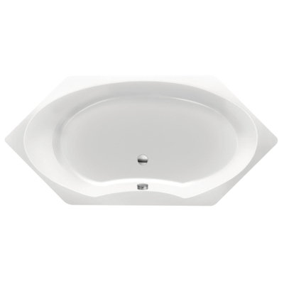 Xenz Orona ligbad - 190x90cm - met overloop - zonder afvoer - Acryl Wit