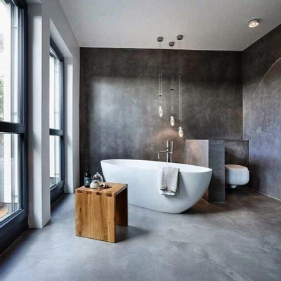 Arcqua Cusco vrijstaand ligbad 175x85x55cm cast marble Mat Zwart