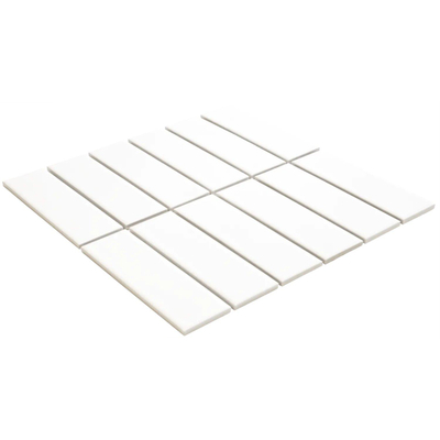 The Mosaic Factory Barcelona mozaïektegel - 29.1x29.7cm - wandtegel - Rechthoek - Porselein White Glans