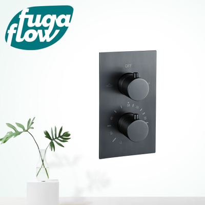 FugaFlow Eccelente Sobrado Badkamer Thermostatische Inbouwkraan - inbouwdeel - Gun Metal PVD