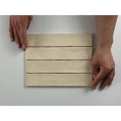 Cifre Ceramica Kalon wandtegel - 5x25cm - Ivory glans (crème)