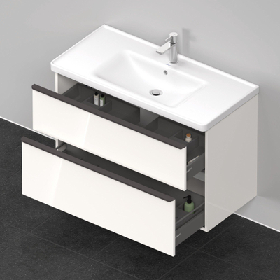 Duravit D-Neo meubelset m. wastafelonderbouwkast m. 2 laden m. softclose 100x20x48cm incl. wastafel wit hoogglans