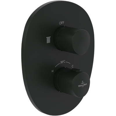 Villeroy & Boch Antao Inbouwthermostaat met stopkraan - mat zwart