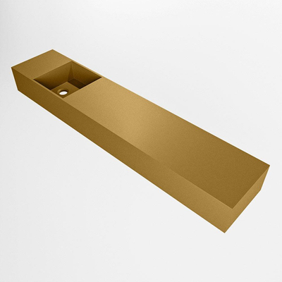 Mondiaz TYNE Fontein - 110x23x12cm - wasbak Links - zonder kraangaten - solid surface - Oro