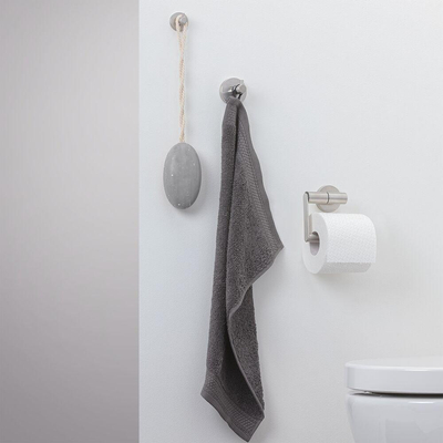 Tiger Boston Handdoekhaak - 4x4cm - enkel - geborsteld RVS