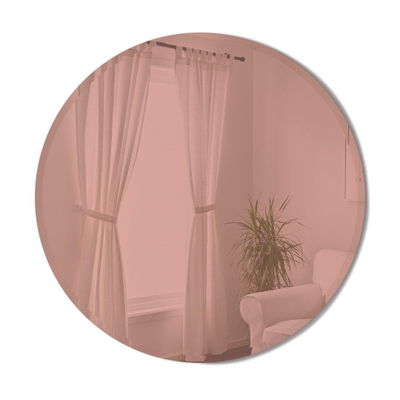 Umbra Hub spiegel 91x91x3cm met roze gloed glas koper