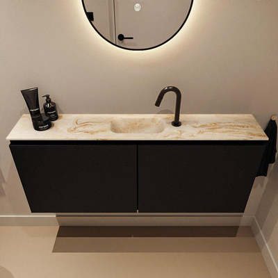 MONDIAZ TURE-DLUX 120cm toiletmeubel Urban. EDEN wastafel Frappe positie midden. Met 1 kraangat.