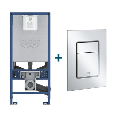 GROHE Rapid SLX inbouwreservoir met frame inclusief GROHE Skate cosmopolitan bedieningsplaat Chroom