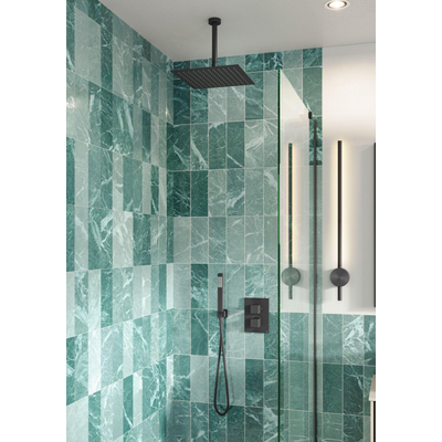 Crosswater Square Designer handdoucheset - vierkant - mat zwart