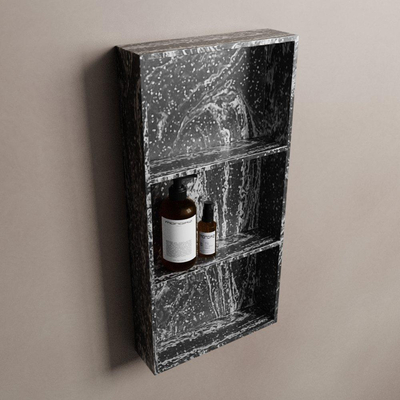 MONDIAZ EASY Nis - 59.5x29.5cm - geschikt voor in- of opbouw - 3 vakken - kleur Lava