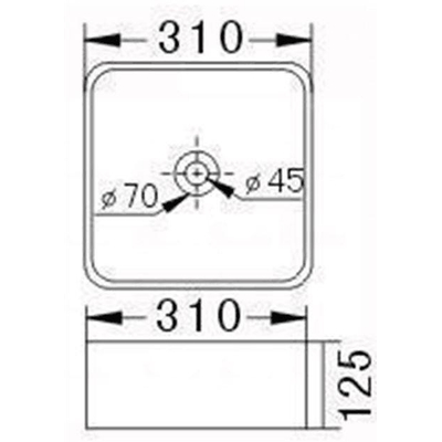 Best Design Bissel opbouw waskom 31x31x12,5cm