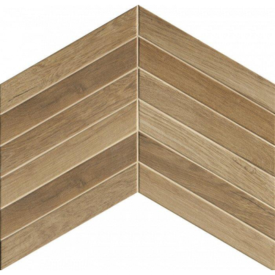 Fap Ceramiche Fapnest wand- en vloertegel - 7.5x45cm - 9mm - Rechthoek - Houtlook - Oak Chevron Mat