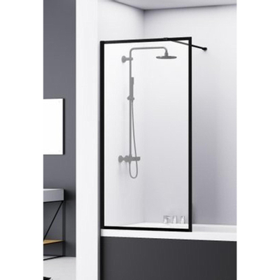 Van Rijn Products ST04 Badwand 80x160cm aluminium profiel zwart omkaderd