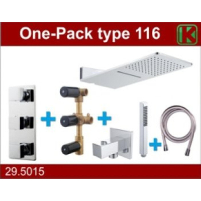 Wiesbaden one-pack inbouwthermostaatset type 116 CHR (24x55)