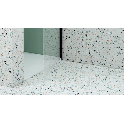 Prissmacer Cerámica Gobi wand- en vloertegel - 60x60cm - 10mm - Vierkant - gerectificeerd - Terrazzo - Wit mat