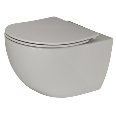 Plieger Zano Toiletset - UP320 inbouwreservoir - wandcloset - randloos - slim zitting - softclose - witte bedieningsplaat - rond - wit