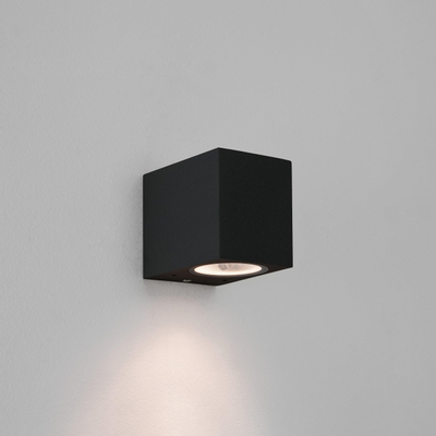 Astro Chios 80 wandlamp exclusief GU10 zwart 7x8x8cm IP44 zink A