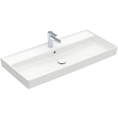 Villeroy & Boch Collaro meubelwastafel 100x47cm met overloop 1 kraangat ceramic+ stone white