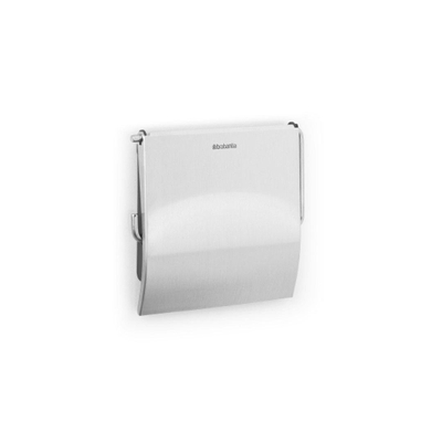 Brabantia ReNew toiletrolhouder met klep ReNew matt steel