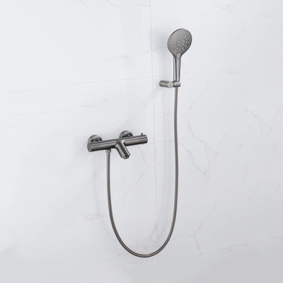 Fortifura Calvi Handdouche - ø12cm - rond - 3 standen - Geborsteld Gunmetal PVD