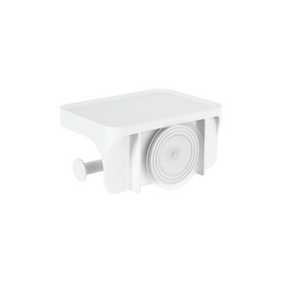 Umbra Flex toiletrolhouder - 16x11x8cm - met legplank - zelfklevend - ABS Wit