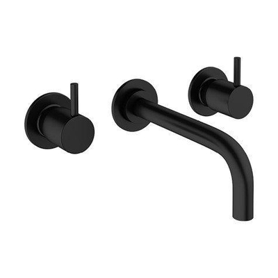 Crosswater MPRO Wastafelkraan inbouw - uitloop 19cm - met inbouwdeel - zwart mat