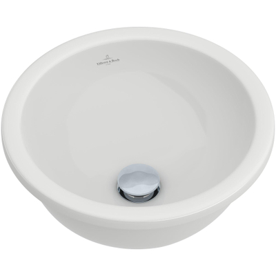 Villeroy en Boch Loop en Friends onderbouwwastafel O33cm met overloop zonder kraangat wit