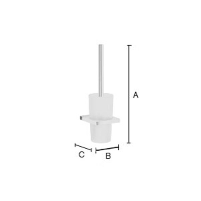 Smedbo AIR WC-borstelgarnituur - chroom