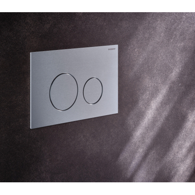 Geberit Sigma40 bedieningsplaat - 2-toets spoeling - rond - RVS - geborsteld rvs