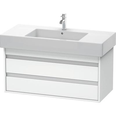 Duravit Ketho Wastafelonderkast 100x45.5x48cm Standaard greep met softclose spaanplaat wit Mat