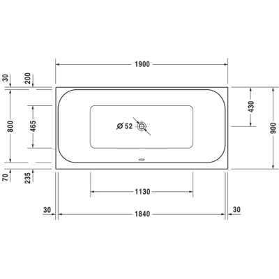 Duravit Happy d.2 bad 190x90cm duo wit