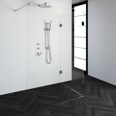 BRAUER Create Inloopdouche - reversed - 140x100cm - profielloos - antikalk - 8mm veiligheidsglas - chroom
