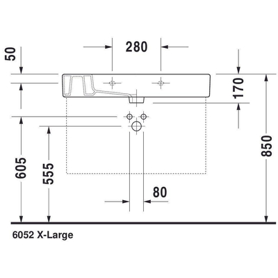 Duravit Vero meubelwastafel 85x49cm met 1 kraangat met Wondergliss wit