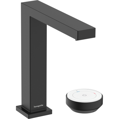 Hansgrohe Tecturis E Wastafelmengkraan - push to open plug - 15.8cm uitloop - zwart mat