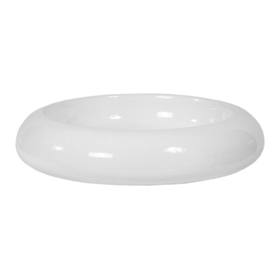 Saniclass San Fellice Waskom opbouw - 45x45x11cm - zonder overloop - rond - keramiek - glans wit OUTLETSTORE