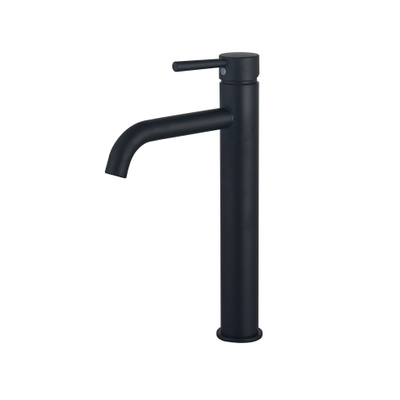 Fortifura Calvi Wastafelkraan - 33.9cm - verhoogd - opbouw - mat zwart OUTLETSTORE