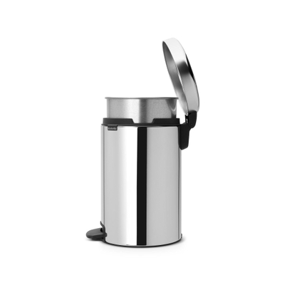 Brabantia NewIcon Pedaalemmer - 12 liter - metalen binnenemmer - brilliant steel