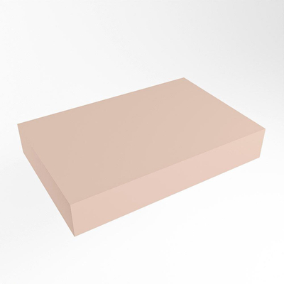 Mondiaz TOP 46 Vrijhangend Topblad - 70x46x12cm - geschikt voor waskom - Solid surface - Rosee