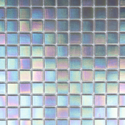 The Mosaic Factory Amsterdam mozaïektegel 2x2x0.4cm voor wand en vloer voor binnen en buiten vierkant Glas Donker Grijs