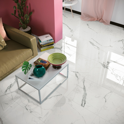 SAMPLE Atlas Concorde Solution Exigo vloer- en wandtegel Natuursteen look Wit gepolijst