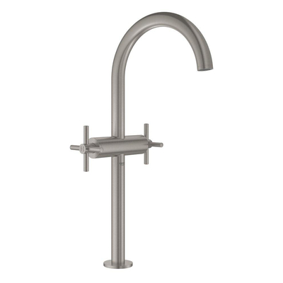 GROHE Atrio Wastafelkraan Opbouw - uitloop 18cm - XL-size - draaibaar - kruisgrepen - supersteel