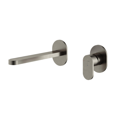 Hotbath Friendo inbouw wastafelmengkraan met inbouwdeel en rechte uitloop geborsteld nikkel SHOWROOMMODEL