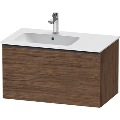 Duravit D-Neo wastafelonderkast 81x44x46.2cm 1 lade Noten (donker) Mat