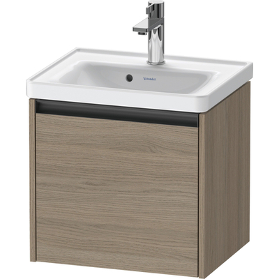 Duravit Ketho 2 wastafelonderbouwkast met 1 lade 48.4x37.5x44cm met greep antraciet eiken terra mat