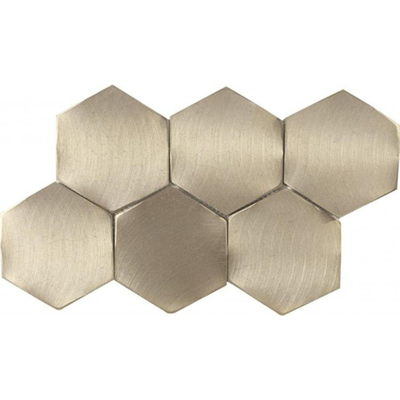Dune Materia Mosaics Mozaiektegel 16.2x28cm Icon Gold Hexagon 4mm Mat/glans Gold