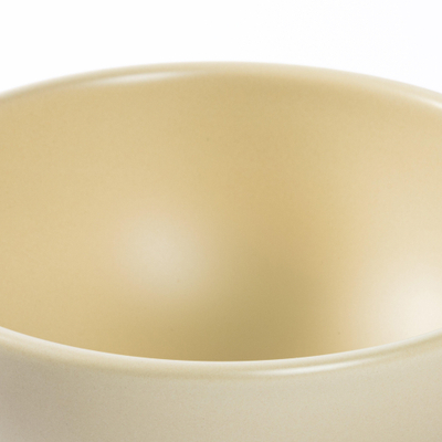 QeramiQ Dely Waskom - 20x20x9cm - keramiek - rond- beige