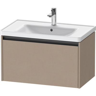 Duravit Ketho 2 wastafelonderbouwkast met 1 lade 78.4x45.5x44cm met greep antraciet Linnen mat