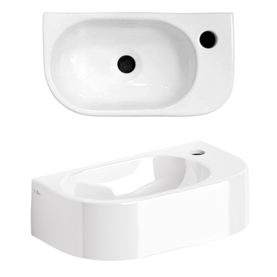 Clou InBe Fontein - 41x22.5x11cm - ovaal - met kraangat - keramiek - wit